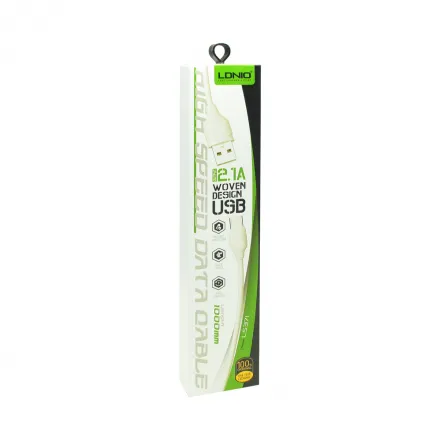 Кабель LDNIO LS-371, Micro USB/Type-C, 1.0m, White