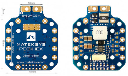 Плата распределения питания MATEKSYS PDB-HEX 12S