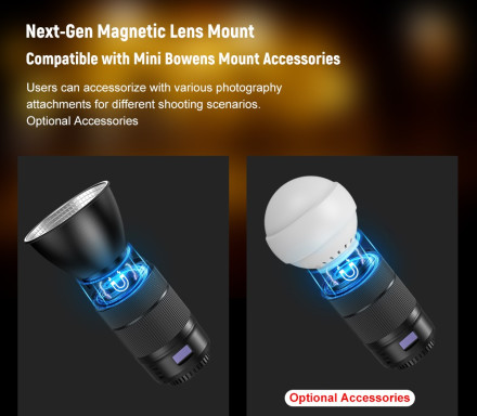 Видеосвет LUXCEO L60W RGB | LED RGB Bi-Color 2500K–6500K, 60 Вт, студийный свет для фото и видео