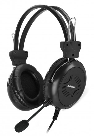 Игровые наушники с микрофоном (игровая гарнитура) A4Tech HU-30 Black