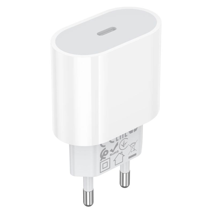 Сетевое зарядное устройство Borofone BA100A 20W, USB-C PD, быстрая зарядка