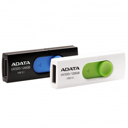 USB Флешка ADATA 128GB UV320 USB 3.1 Black-Blue/White-Green