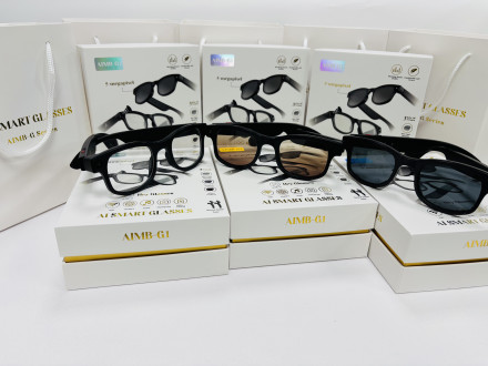 Умные очки AI Smart Glasses Aimb-G1 — голосовой ассистент, переводчик, Bluetooth-наушники, управление жестами
