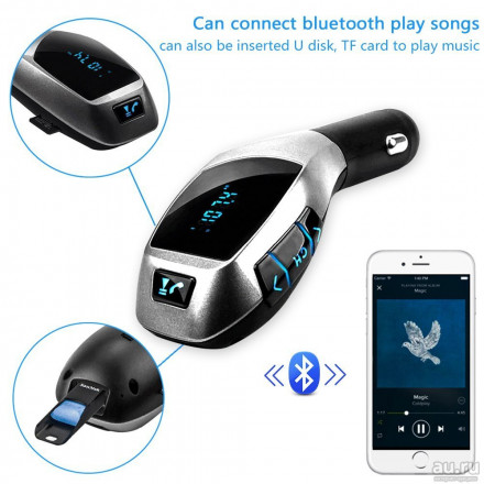 Автомобильный Bluetooth FM модулятор Wireless Car Kit X5