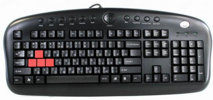 Клавиатура A4TECH KX-2810BK (KB-28G+X-710BK) GAMER KEYBOARD+MOUSE SET USB BLACK US+RUSSIAN