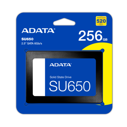 SSD ADATA SU650 256GB 2.5" SATA III (6Gb/s), до 520MB/s