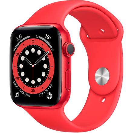 Смарт-часы Apple Watch Series 6 44mm Red Aluminium Red Band M00M3