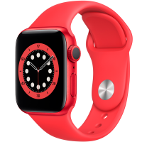 Смарт-часы Apple Watch Series 6 40mm Red Aluminium Red Band M00A3 