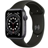 Смарт часы Apple Watch Series 6 44mm Space Gray Aluminium Black Band M00H3 