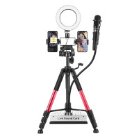 Кольцевая LED Лампа + Трипод с подставкой для микрофона (26СМ) Кольцевая LED Лампа + Трипод с подставкой для микрофона (26СМ)