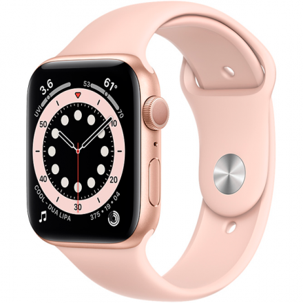 Смарт-часы Apple Watch Series 6 44mm Gold Aluminium Pink Sand Band M00E3