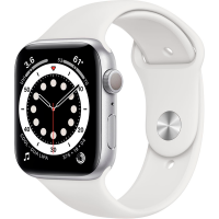Смарт-часы Apple Watch Series 6 44mm Silver Aluminium White Band M00D3 