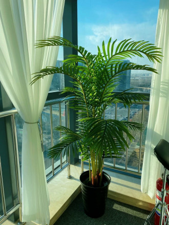 Искусственная пальма (арека) 130 см в горшке — напольное декоративное растение для дома и офиса