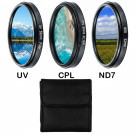 Набор фильтров Junestar JSR-1846 3-в-1 (UV / CPL / ND8) — универсальное решение для фото- и видеосъёмки на смартфон и камеру.