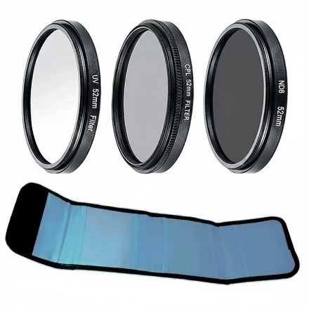 Набор фильтров Junestar JSR-1846 3-в-1 (UV / CPL / ND8) — универсальное решение для фото- и видеосъёмки на смартфон и камеру.