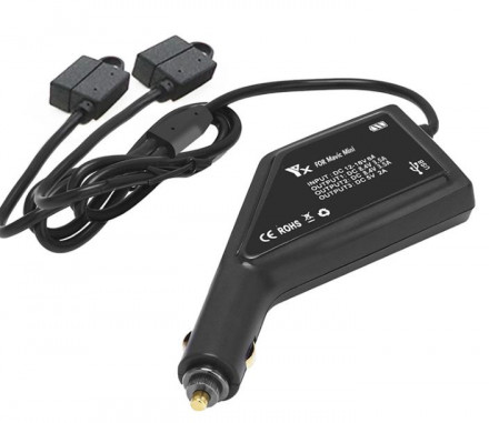 Автомобильное зарядное устройство для 2 аккумуляторов и пульта DJI Mavic Mini (YX)