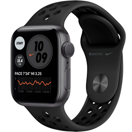 Смарт-часы Apple Watch Nike Series 6 40mm Space Gray Aluminium Black Nike Band M00X3