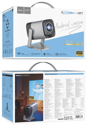 Портативный проектор Hoco DT7 | Мини-проектор для дома, учебы и развлечений