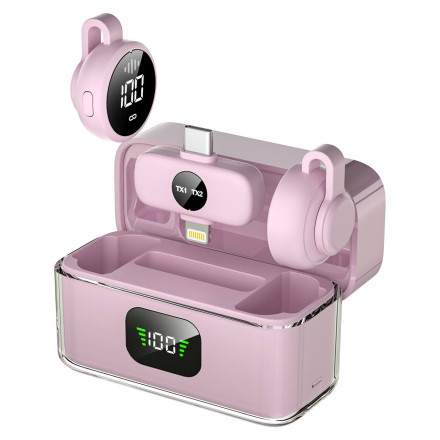 Беспроводной петличный микрофон S30 с шумоподавлением и зарядным кейсом, USB-C и Lightning, для iPhone и Android