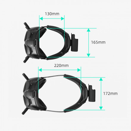 Регулируемый головной ремень DJI FPV Goggles V2 с креплением для аккумулятора (SunnyLife)