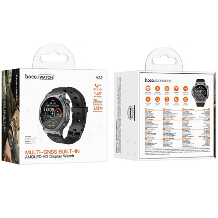 Смарт-часы HOCO Y37 Watch с мониторингом активности и уведомлениями