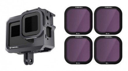Комплект из 4 фильтров (ND4/8/16/PL) + защитный кейс для GoPro HERO8 (Standard Day) (Freewell)