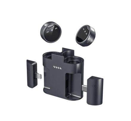 Беспроводной петличный микрофон S60 (2 передатчика + приёмник Lightning/USB-C, кейс-зарядка, шумоподавление)