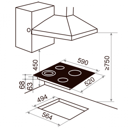 Электрическая варочная поверхность Haier HHX-C64DVB