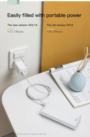 PowerBank Baseus на 20000 mAh с функцией быстрой зарядки
