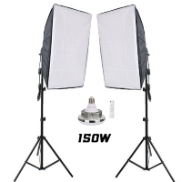 Софтбокс "BobbyStudio Light" 50x70 (2шт) + Умная Лампа 150w + Пульт