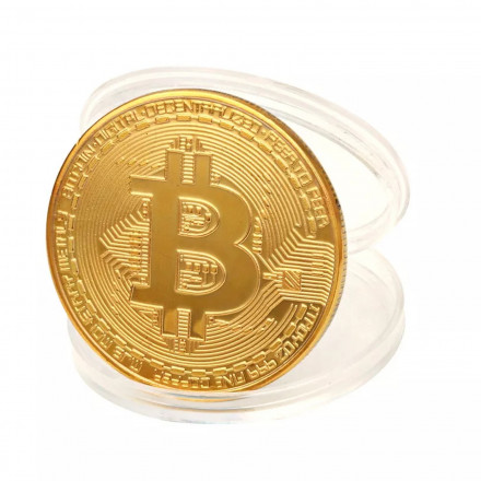 Сувенирная монета криптовалюты Биткоин (Bitcoin)