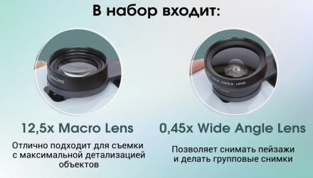 Макролинза для камеры телефона, смартфона